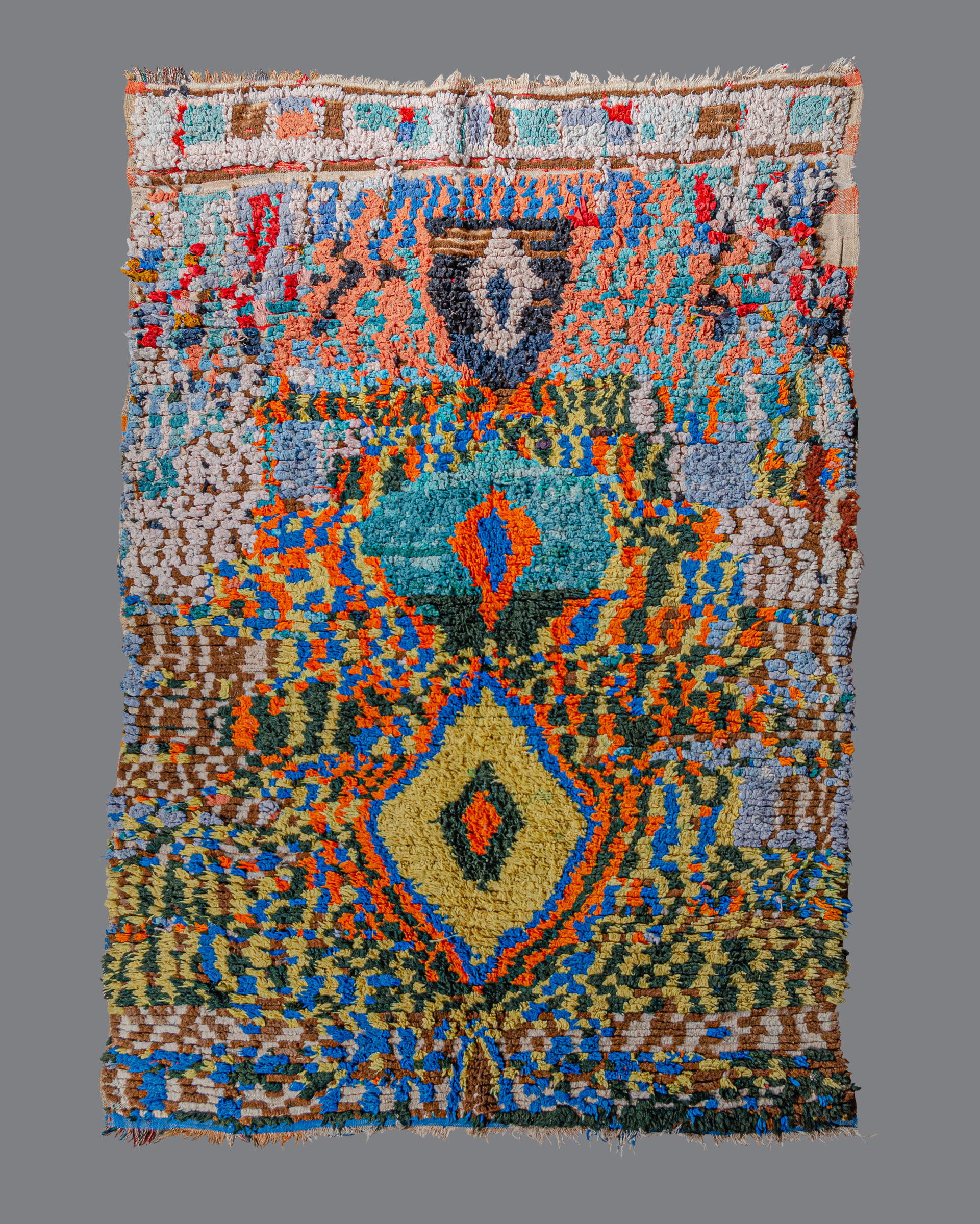 Vintage Moroccan Boucherouite Carpet BU27