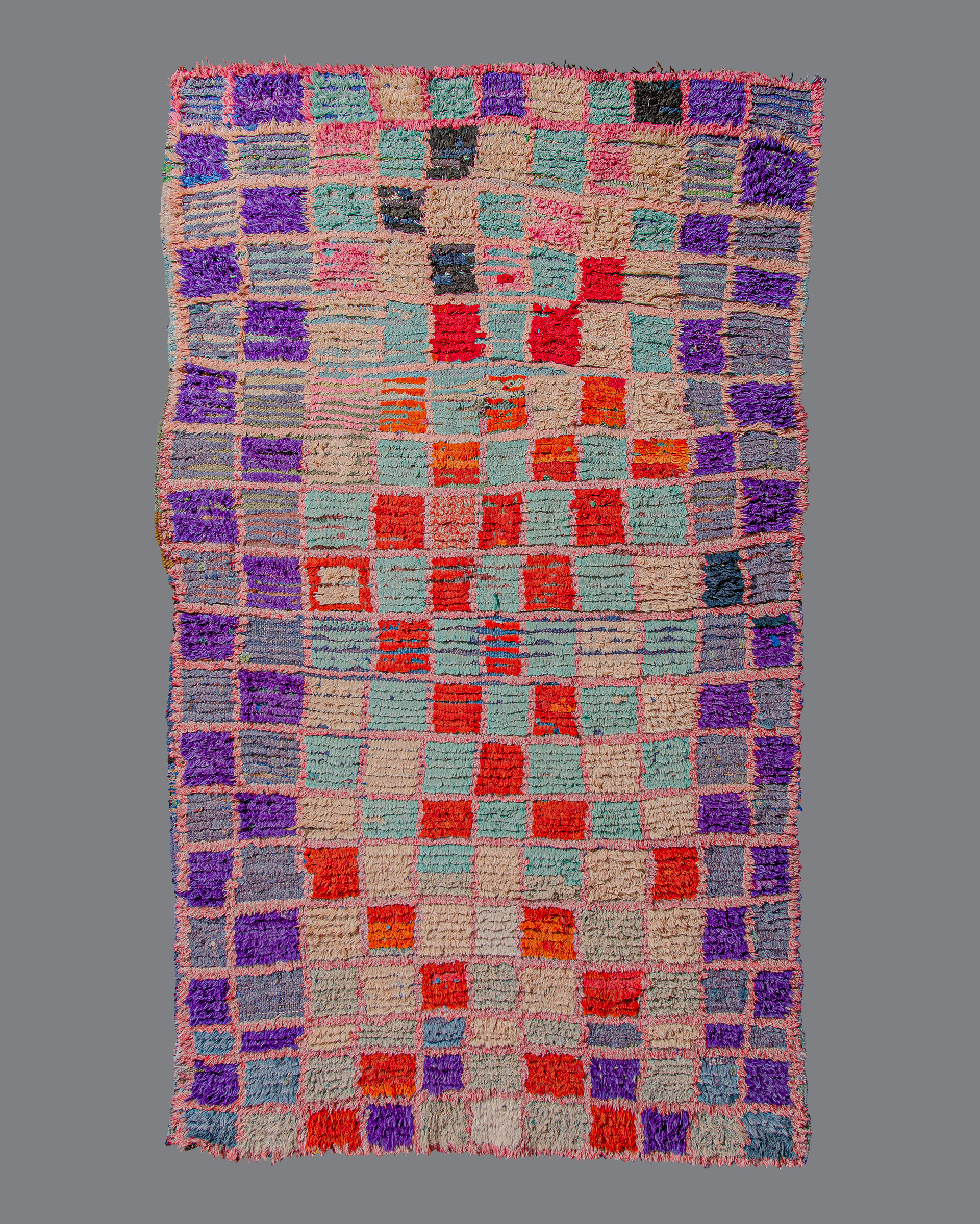Vintage Moroccan Boucherouite Carpet BU24