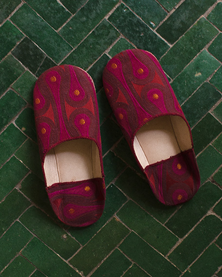 Vintage Moroccan Ware Babouches Babouches_Design_9297_Magenta