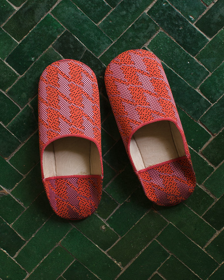 Vintage Moroccan Ware Babouches Babouches_Repeat_Classic_Houndstooth_Watermelon